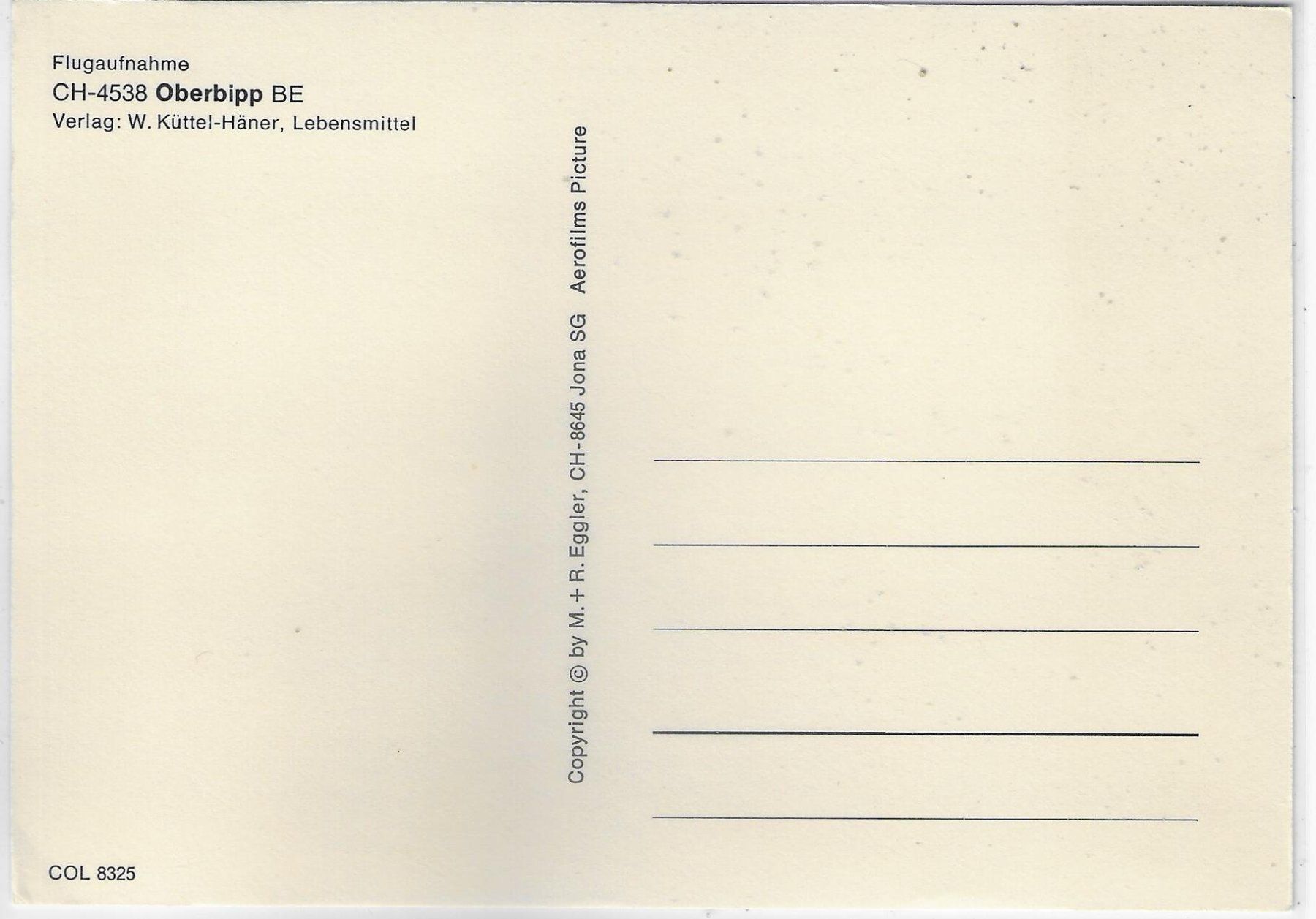 Cartes postales: Flugaufnahme Oberbipp BE – D'occasion à Ettingen par Kartenplanet 1
