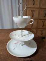 3-stufiger Etagere Vintage Porzellan Kuchenständer