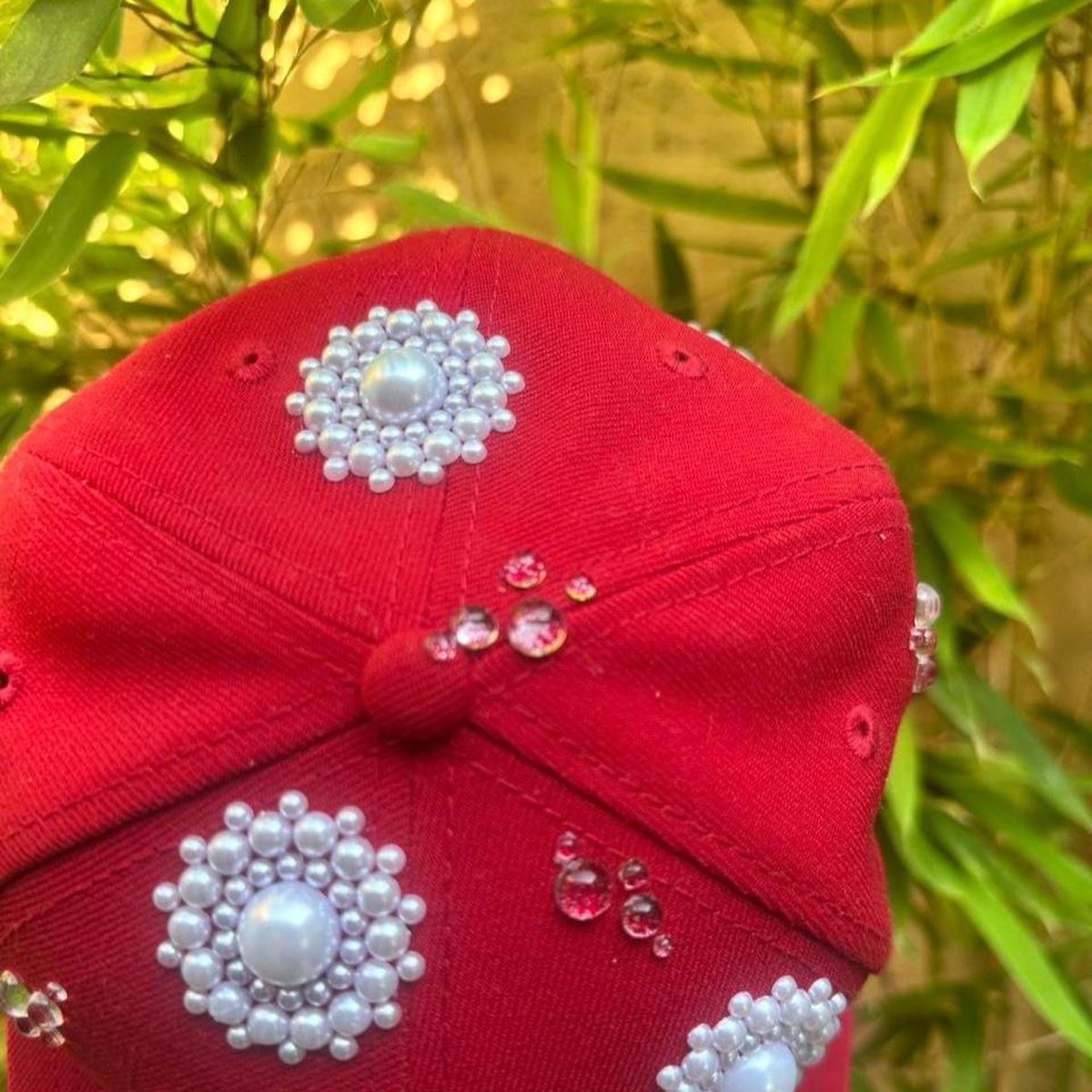 New Era Chapeaux, bonnets & casquettes: Custom Washington Nationals Red Rhinestone Fitted Cap – Neuf (Voir description) à Caviano par reselleo21 5