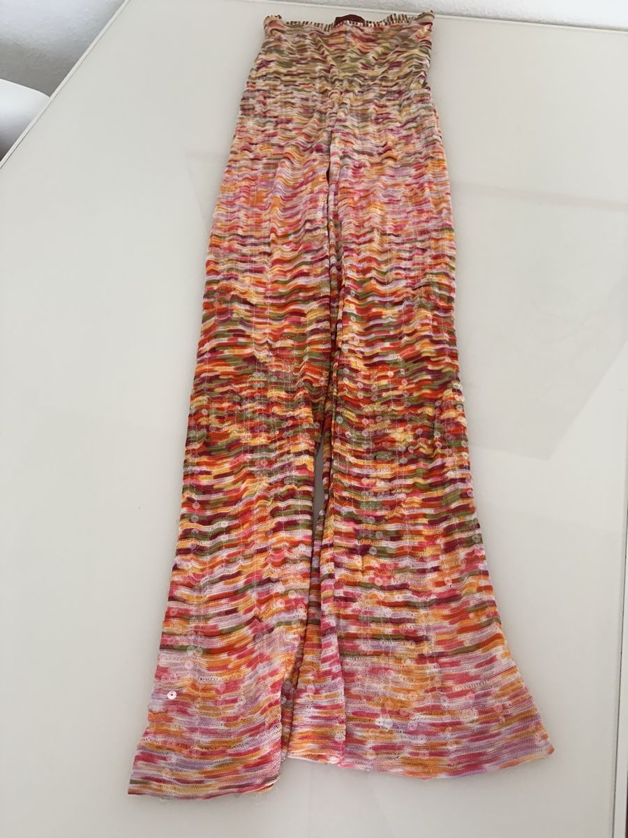 Missoni Pantaloni: Missoni Hose mit Pailletten, gemustert – Nuovo (secondo la descrizione) da Zürich venduto da Mona-L