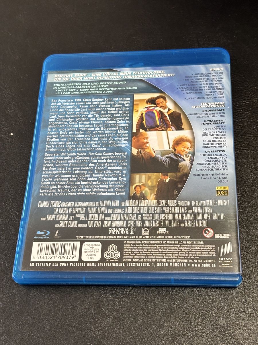 Tutti i DVDs: Blu-ray Das Streben nach Glück Will Smith – Usato da Luzern venduto da Armastra 1