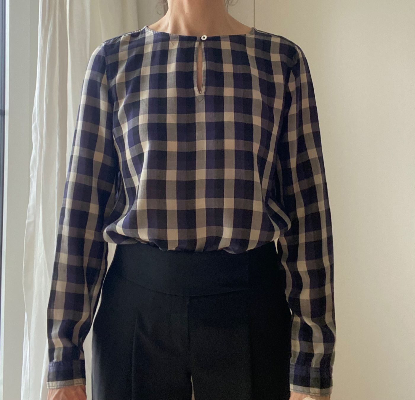 Marc O'Polo Camicette: Elegante Bluse mit Karomuster – Nuovo (secondo la descrizione) da Oberrieden venduto da mar_8vmz
