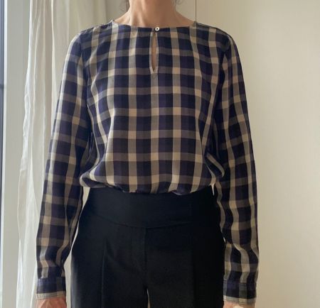 Elegante Bluse mit Karomuster