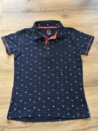 Decathlon Poloshirt Gr. 153/162 mit Pferdemuster, Top!
