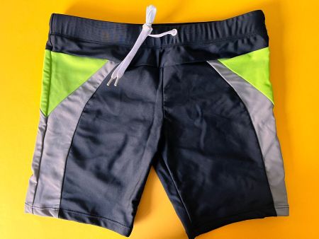 Badehose DEENYC, Grösse M, Farbe Schwarz/Grau/Neon