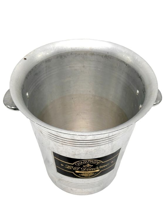 Seau à champagne Laurent-Perrier vintage en aluminium par