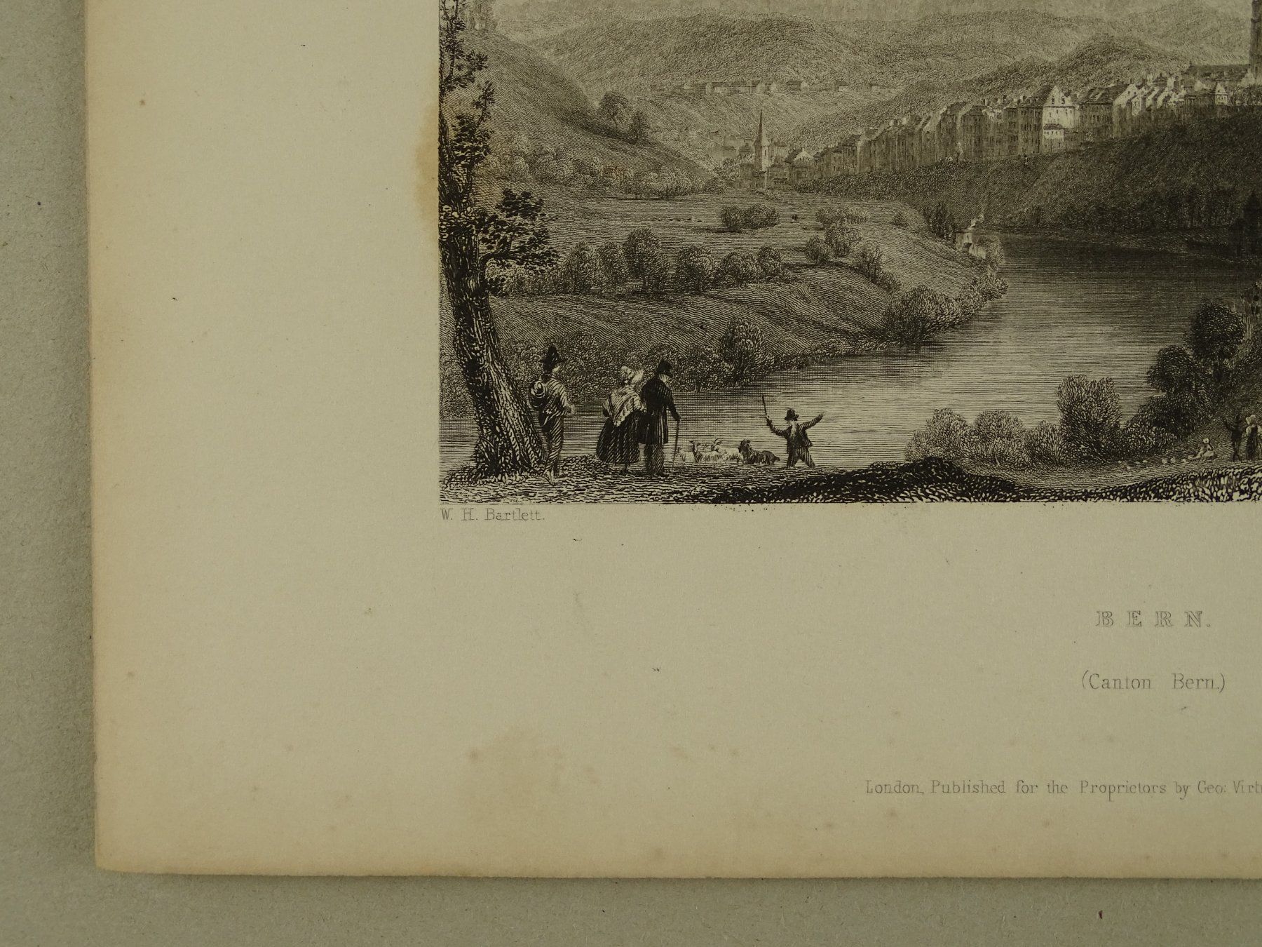 Incisioni: BERN, STAHLSTICH NACH BARTLETT 1836 – Usato da Grüningen venduto da Kartensammler 2