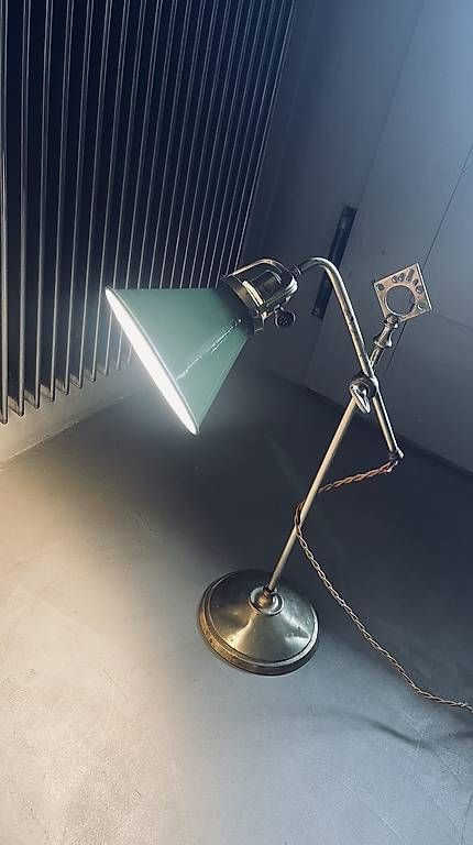 Lampade: Vintage grüne Messinglampe  – Usato da Oberdiessbach venduto da 08Charly 2