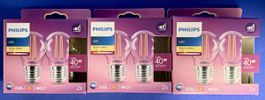 6 Ampoules Philips Verre E27 40W (4.3W) LED