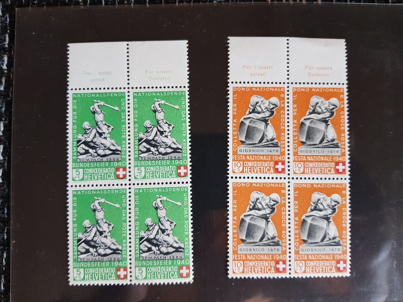 Tous les timbres: Pro Patria Briefmarken Block postfrisch – D'occasion à Jona par Glareola