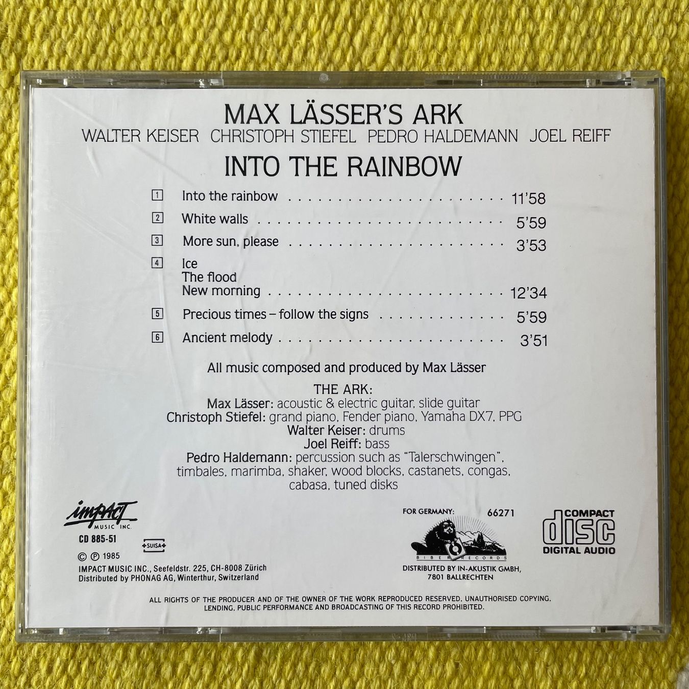 CD: MAX LÄSSER‘S ARK-INTO THE RAINBOW – Usato da Rorschacherberg venduto da CD-Roli 1