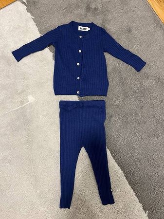 Strick-Set Molo - Cardigan & Hose, Dunkelblau (Grösse 74)