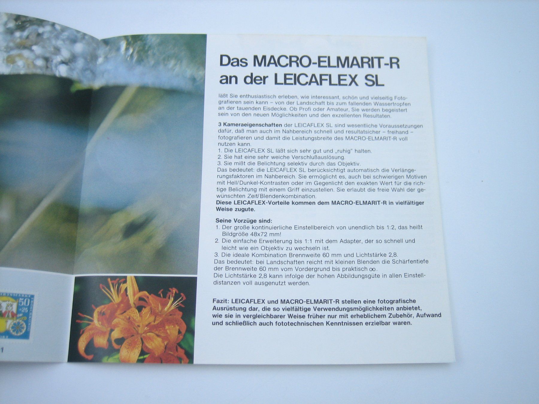 Leica Fotocamera: Leicaflex Macro-Elmarit-R Prospekt/Katalog – Usato da Zürich venduto da Tomi118 3