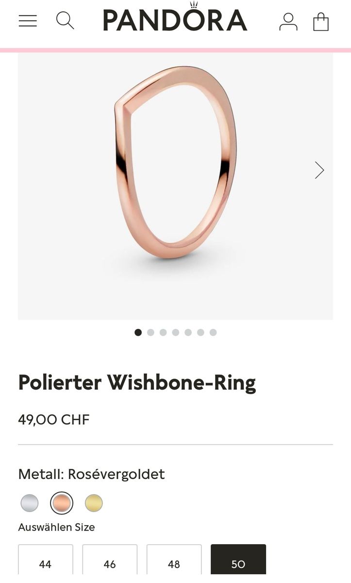 Pandora Anelli: Original PANDORA rose ring size 50 – Usato da Uetikon am See venduto da kar_r6xq 3