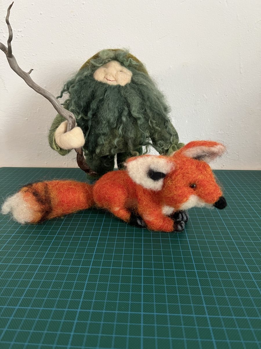 Figuren: Filzzwerg und sein Fuchs – Neu (gemäss Beschreibung) aus Arboldswil von CJDA 2