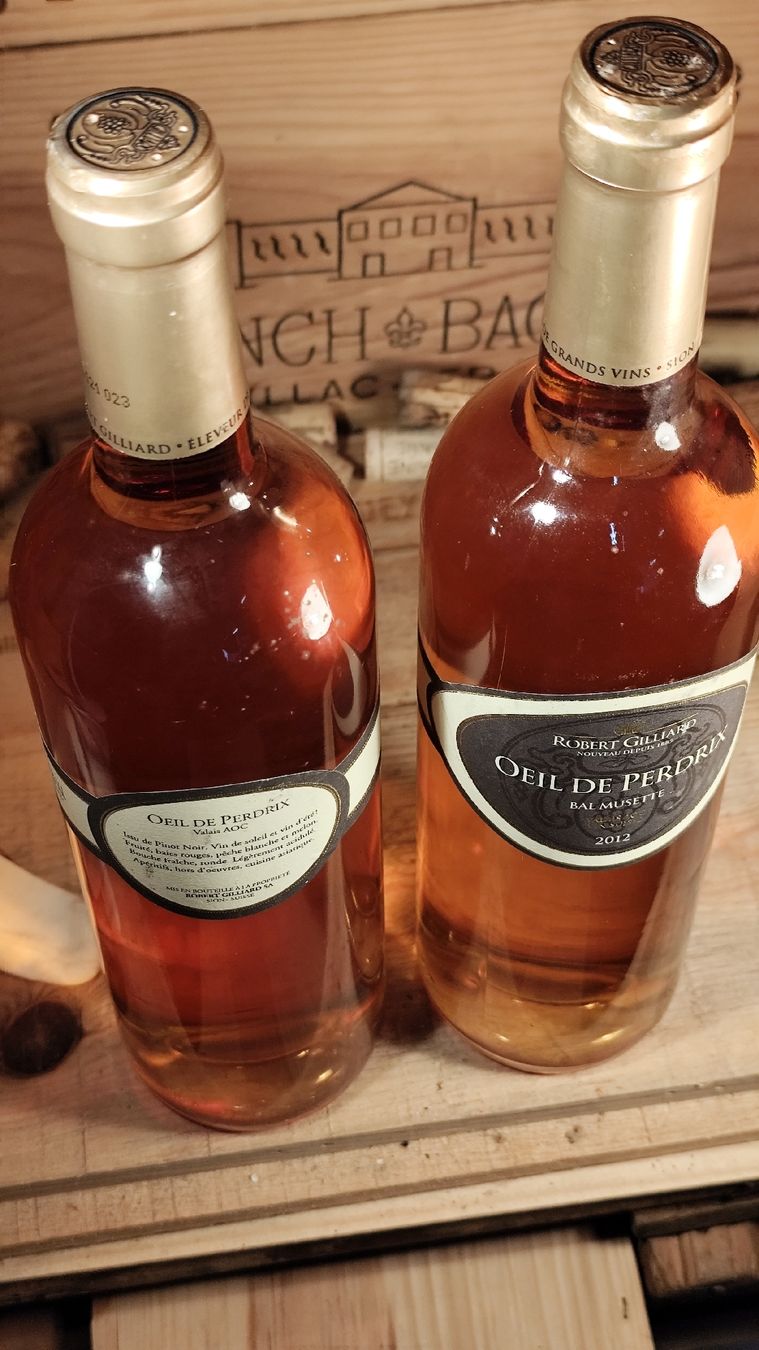 Vino: 2x2012 Robert Gilliard Oeil de Perdrix – Nuovo e nell'imballaggio originale da Büsserach venduto da Vintage-vins 2