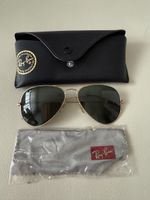 Original Ray-Ban Aviator Sonnenbrille mit Etui.