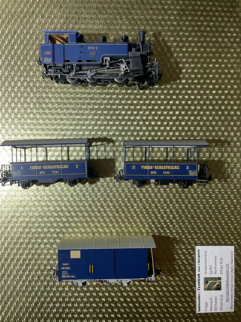 Ferro-suisse Modellini di ferrovie: Ferro Suisse, HG 3/4, DFB- Set 1 – Nuovo (secondo la descrizione) da Krummenau venduto da ferrotech 1