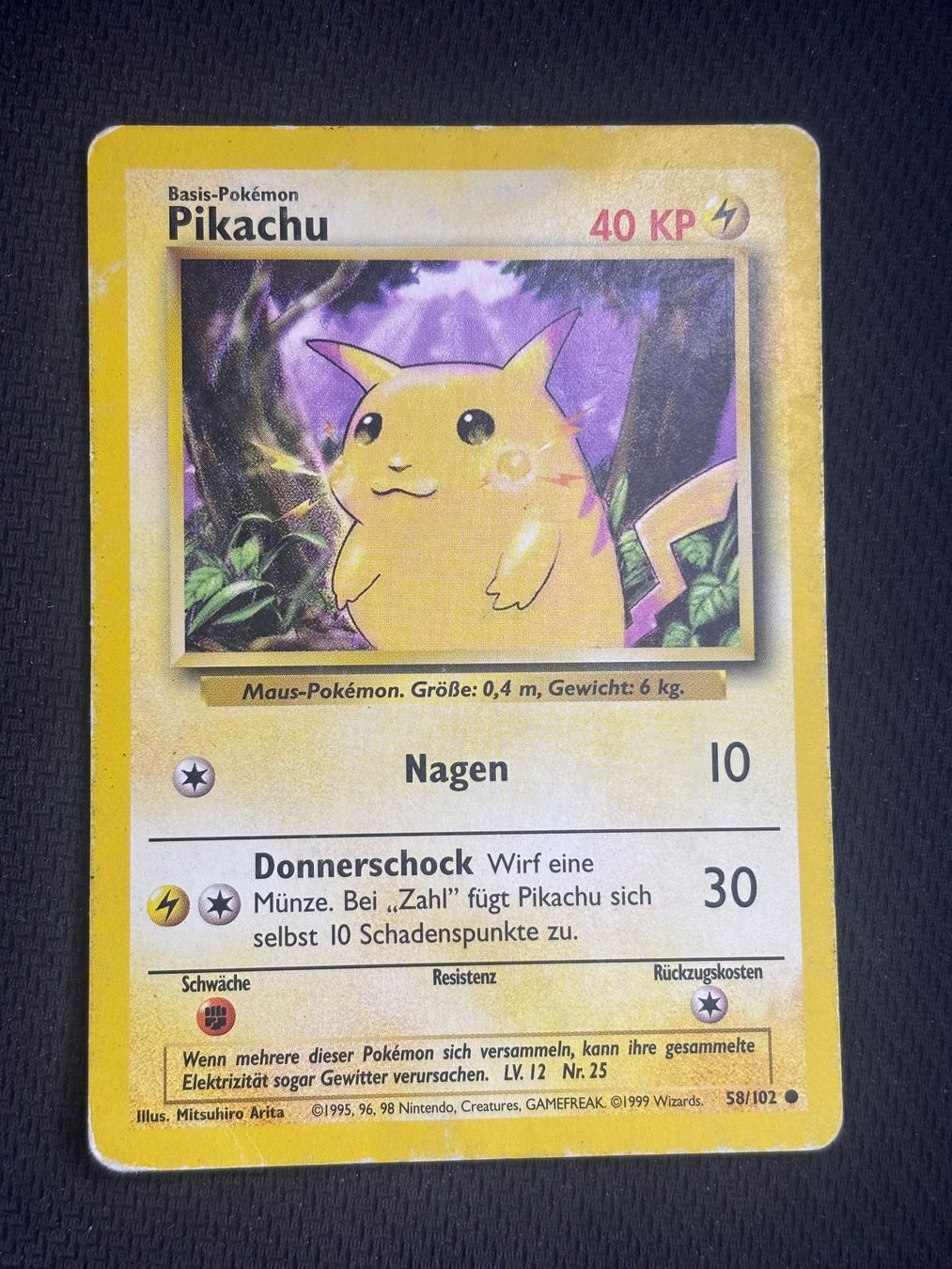 Pokémon Carte collezionabili: Pokemon Pikachu 58/102 WOTC Base Set DE – Usato da St. Gallen venduto da KantoKarten