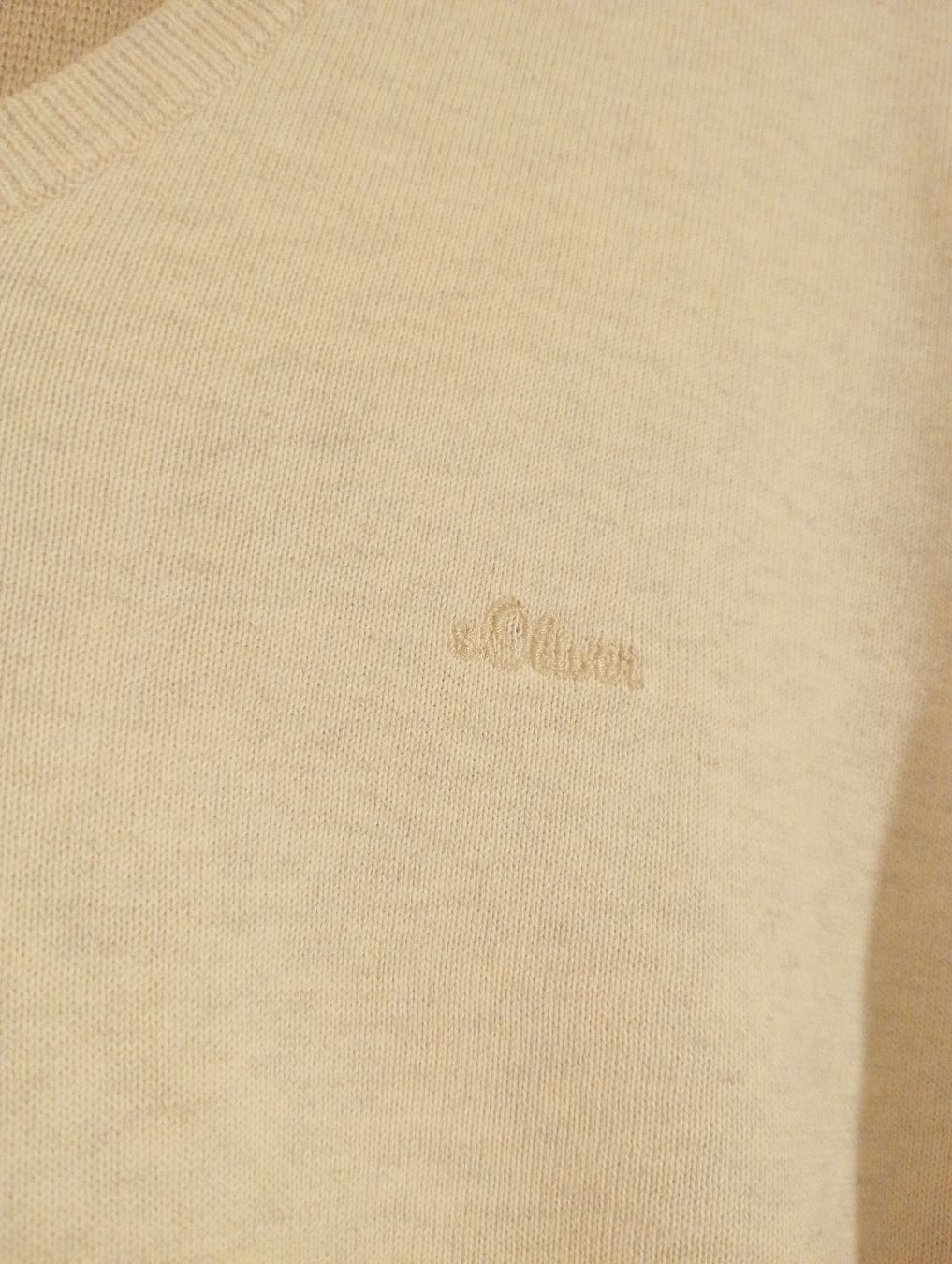 S.Oliver Maglioni & Felpe: S.Oliver V-Neck Pullover, Beige, Gr. M, 100% Baumwolle – Usato da Allschwil venduto da Evgeniia78 3