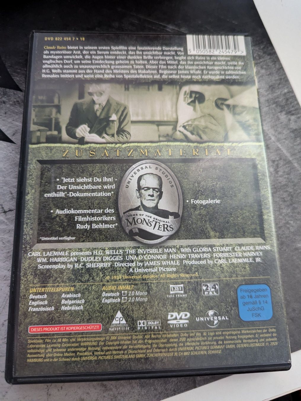 Tutti i DVDs: Der Unsichtbare - Universal Studios Monsters DVD Horror – Usato da Hünenberg See venduto da SpecialEditionGaming 1