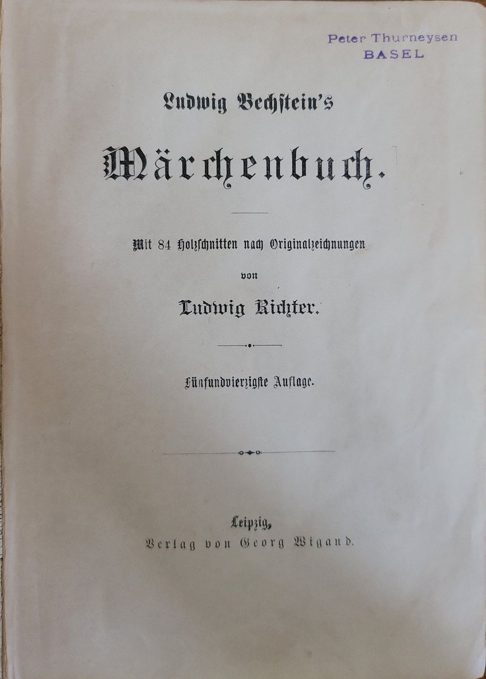 Bücher: Bechsteins Märchenbuch – Gebraucht aus Muttenz von Mithrur 1