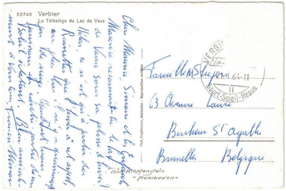 Cartoline postali: Verbier - Sessellift Lac de Vaux – Usato da Binningen venduto da Mountainrider 1