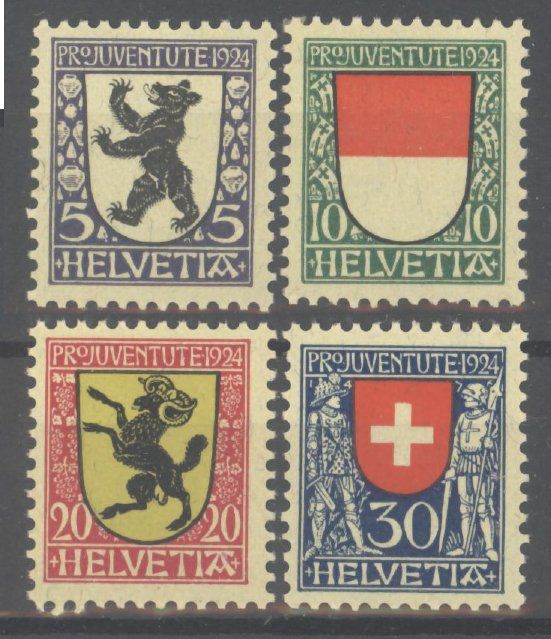 Tutti i francobolli: 1924, Pro Juventute ** – Usato da Willisau venduto da Vollstempel