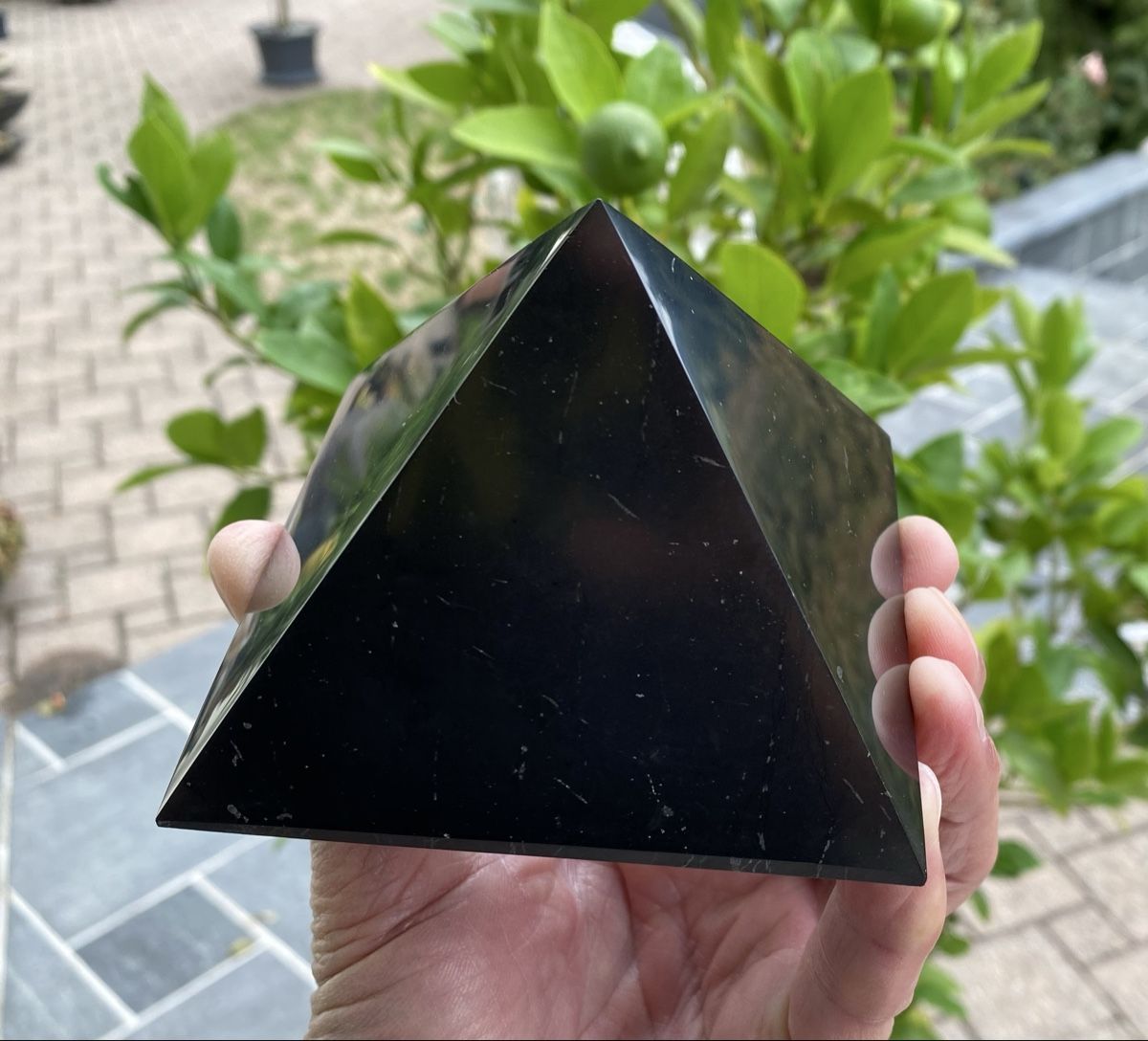 Minerali & Pietre curative: Top grosse Schungit Pyramide 100mm – Usato da Selzach venduto da 321compac 3