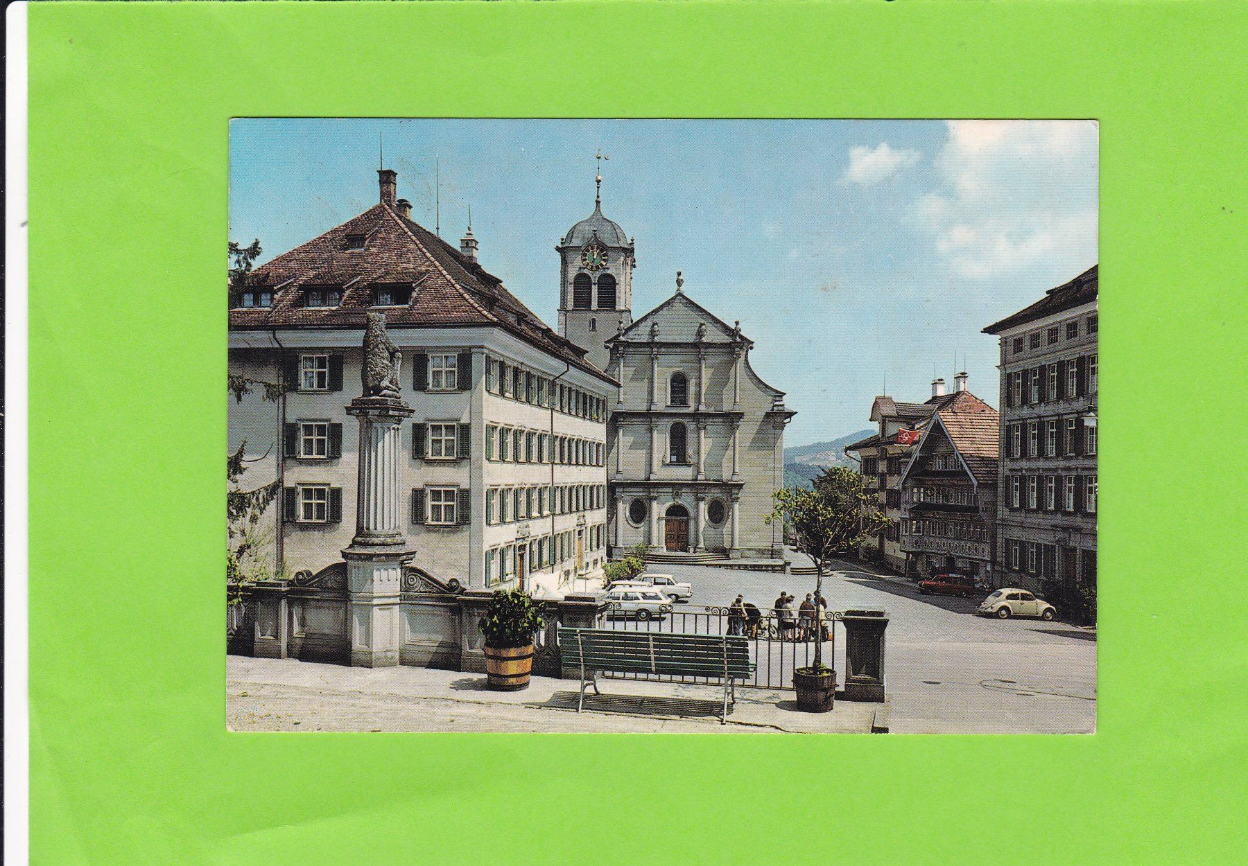 Cartes postales: Trogen AR, Landsgemeindeplatz-Oldtimer-belebt – D'occasion à St. Peterzell par neckertal