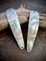 2x Perlmuttspangen XL Tropfen Crystal Diamond ca. 130mm