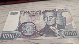 1000 Schilling 1983 Österreich Banknote Erwin Schrödinger