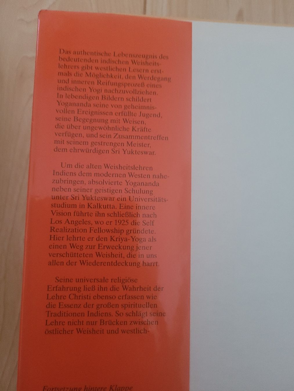 Bücher: Buch Autobiographie eines Yogi Paramahansa Yogananda – Gebraucht aus Muttenz von Chipsy2009 2