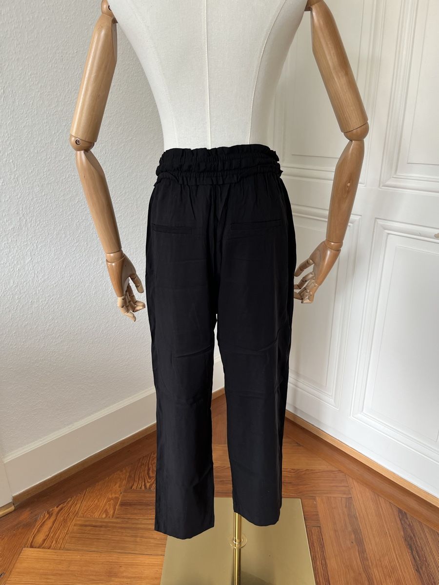 Zara Pantaloni: Elegant Black Summer Trousers - Size M – Usato da Mies venduto da Nib2011 5