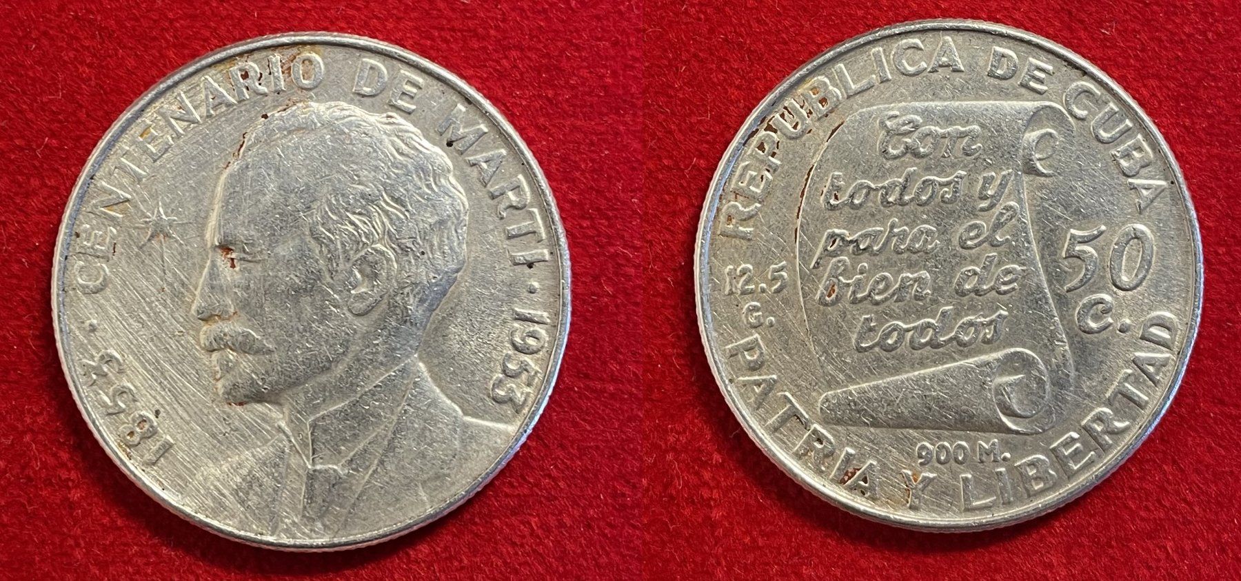 Tutti le monete: (15) 50 Centavos Kuba 1953 – Usato da Aesch BL venduto da masmusgo