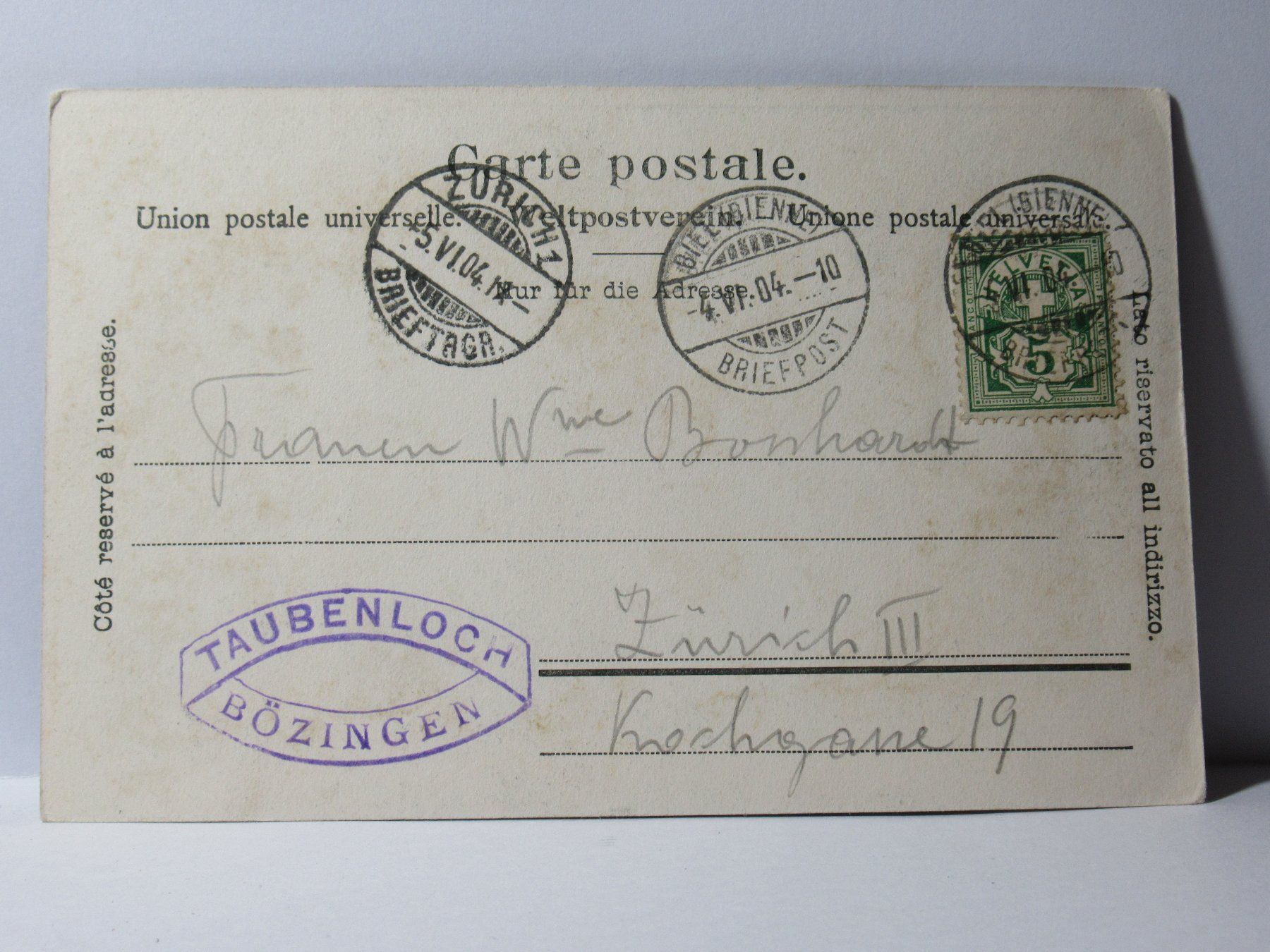 Cartoline postali: Biel , Taubenloch Gorges 1904 – Usato da Grenchen venduto da Bluemchen1900 1