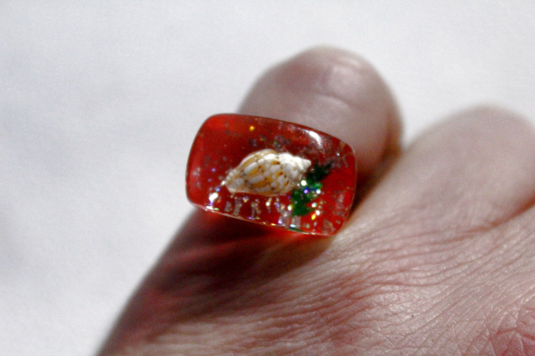 Anelli: Vintage Space-Age - Ring mit Muschel, Seestern, Seeigel, usw – Nuovo (secondo la descrizione) da Bern venduto da Vitaneuf