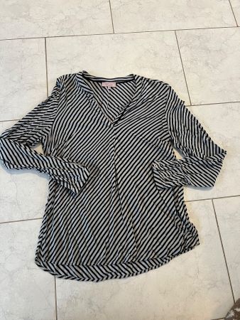 Emily van den Bergh Bluse, Gr. 40, schwarz/weiss gestreift