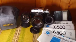 Minolta X-500 35-105mm f:3,5-4,5; Tokina 28mm 2,8 & 135m 2,8