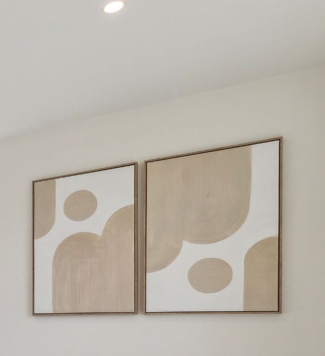 Foto & Immagini: 2x Bild Weiss/Beige 60x90 – Usato da Stäfa venduto da arm_8tm9