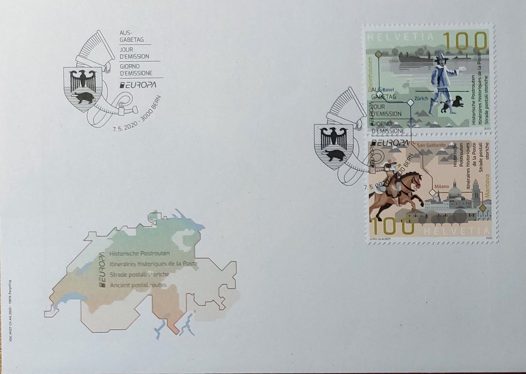 Alle Briefmarken: F1780 - FDC Itinéraires postaux historiques – Gebraucht aus Trélex von Phil_Albert