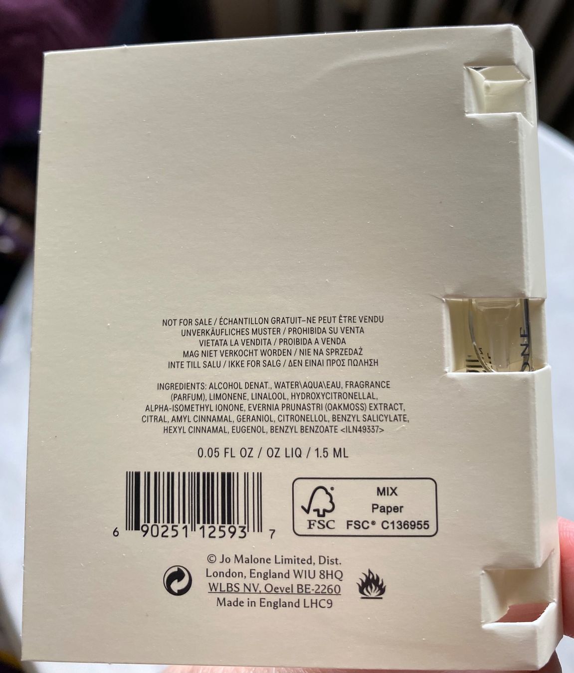 Jo Malone Profumi & Eau de Toilette: Jo Malone 2 Cologne Intense Parfum Muster à 1.5 ml – Nuovo (secondo la descrizione) da Basel venduto da Sun_Stars777 8