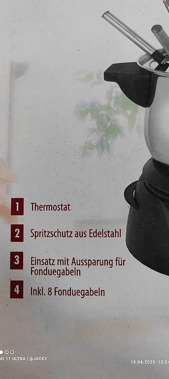Küchengeräte: Elektrisches Fondue Gerät – Neu und originalverpackt aus Zumikon von Phay 3