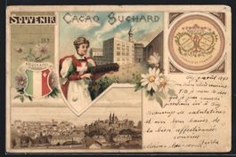 Litho Neuchatel, Kakao Suchard, Dame in 