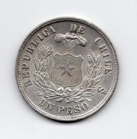(193) Chile, un Peso 1883, vz/stgl