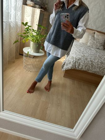 Mega coole & stylische Strickweste aus 100% Wolle eher Gr.M