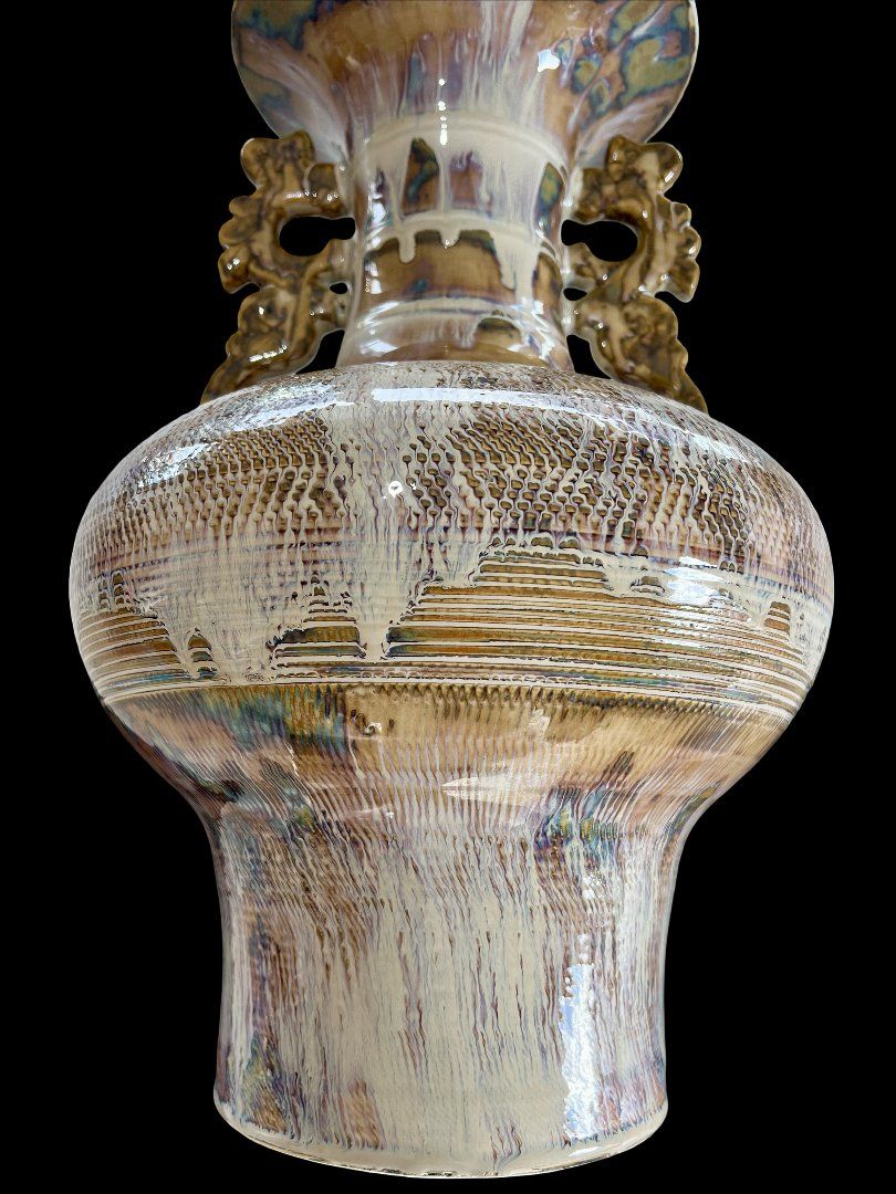 Vasen & Gefässe: Vase décoratif chinois à glaçure rustique 45 cm – Gebraucht aus Sion von numision 3