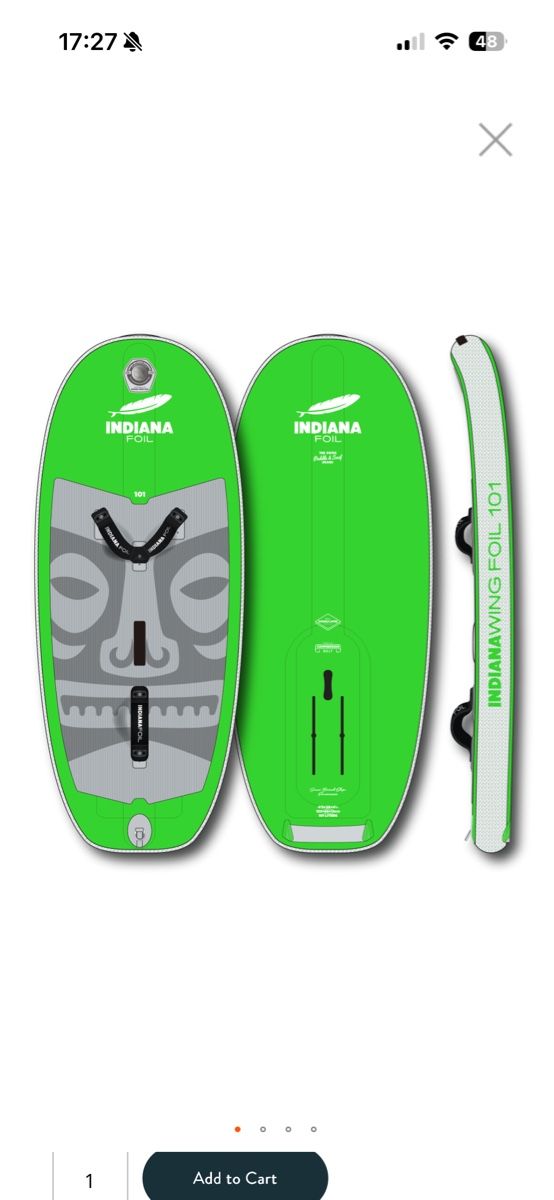 Indiana Tavole da surf e di nuoto: Indiana board gonfiabile wingfoil – Nuovo e nell'imballaggio originale da pregassona venduto da dan_pbb9 1