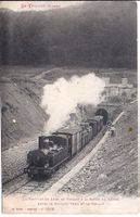 TRAMWAY DE LURE à THILLOT. à la sortie du tunnel  ( 88 )