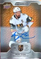 Mark Stone 2023-24 Upper Deck Engrained Autograph Card-vegas